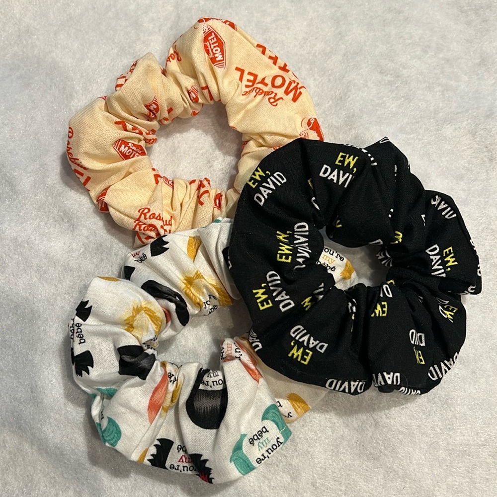 NEW Handmade set of 3 Schitts Creek Hair Scrunchies